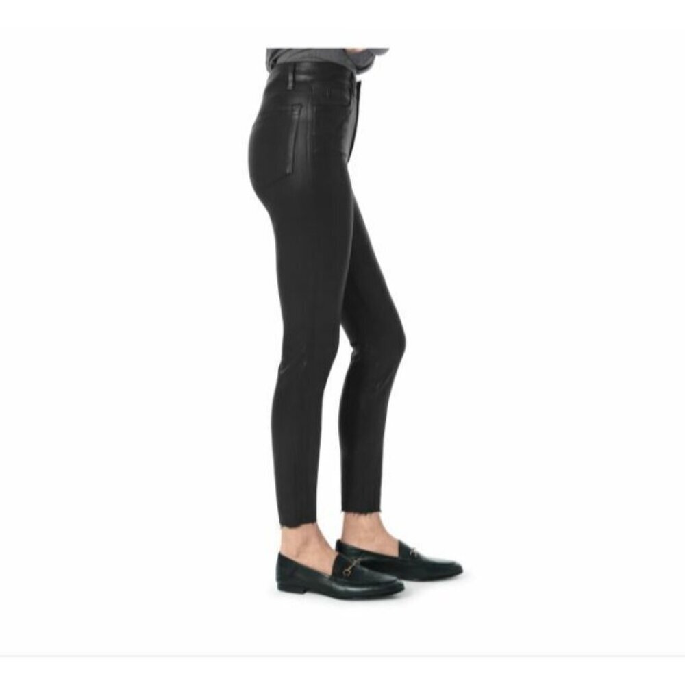Joe's Jeans The Charlie High Rise Coated Skinny Ankle Jeans Black SZ 25 NWT $198 - Picture 3 of 3